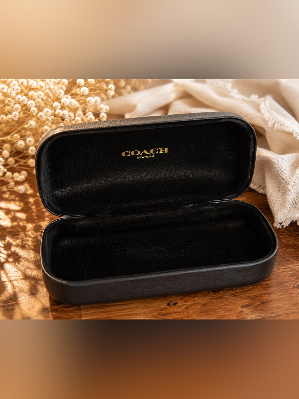 Coach New York Black Hard Shell Eyeglass Sunglasses Case